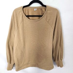 Old Navy Women's Longsleeve Sweatshirt‎ Size XL Tan Top Shirt